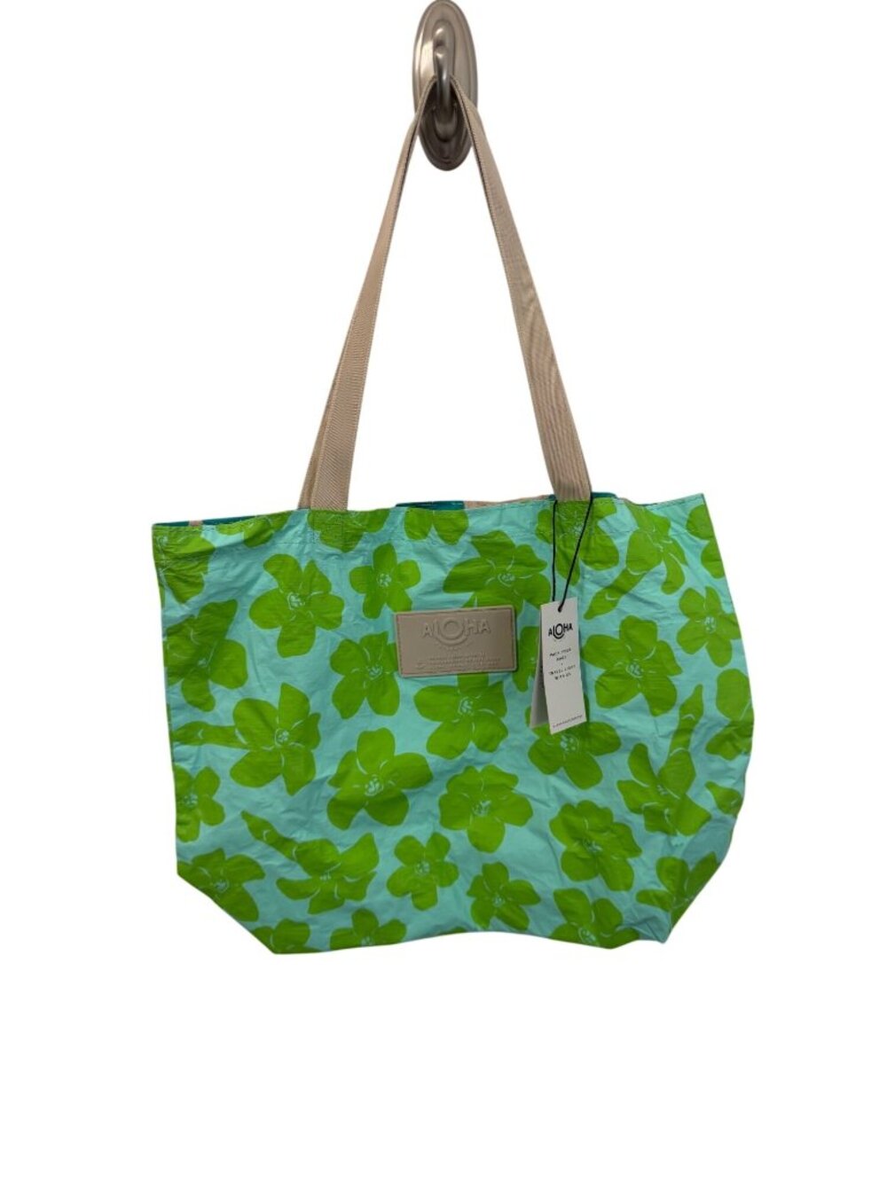NWT Aloha Collective floral reversible bag